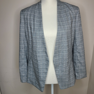 Banana Republic - Woman's‎ Gray Plaid Open Front Blazer Size 8